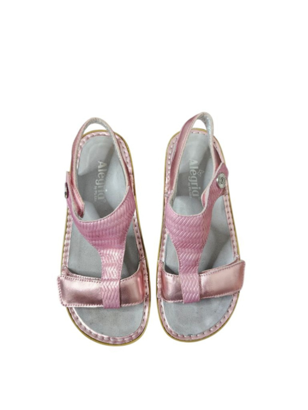 Alegria Kendra Metallic Pink Wedge Sandals EU 38 US 7.5-8 - Picture 2 of 7